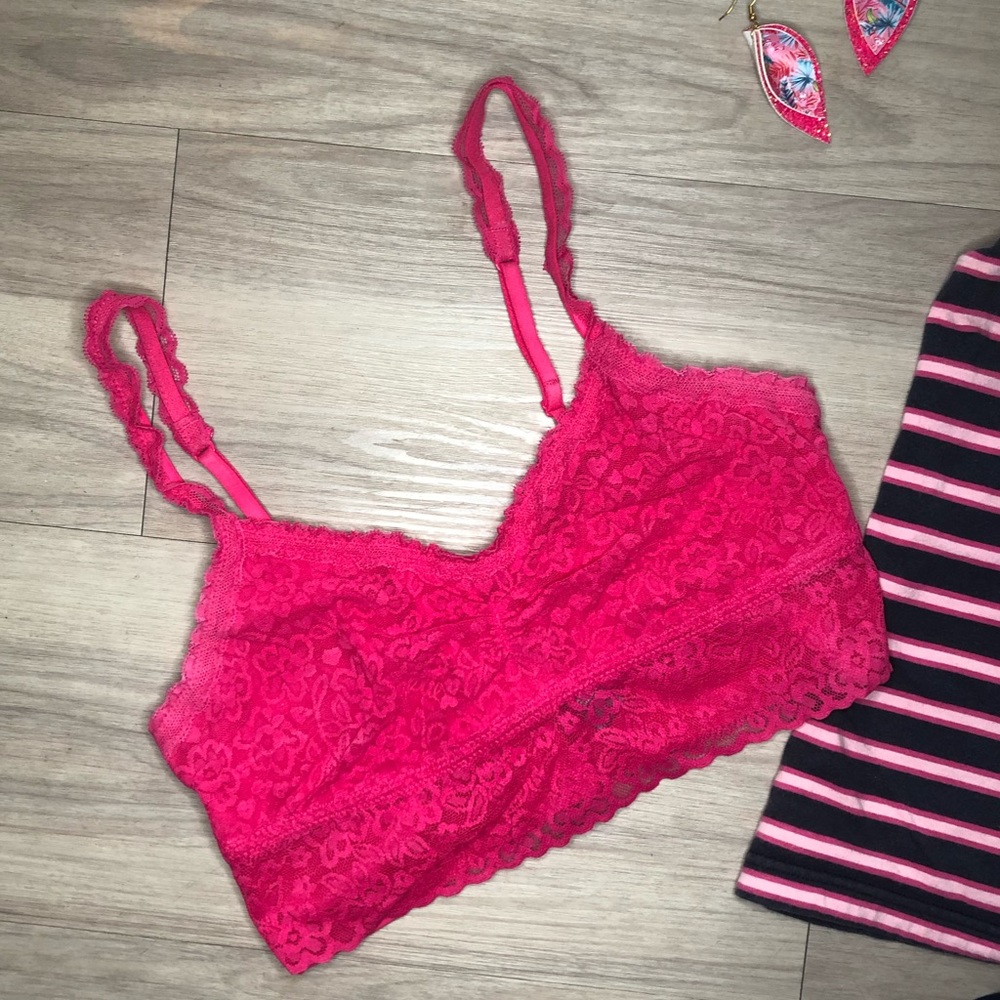 2/$35 Aerie Pink Lace Bralette